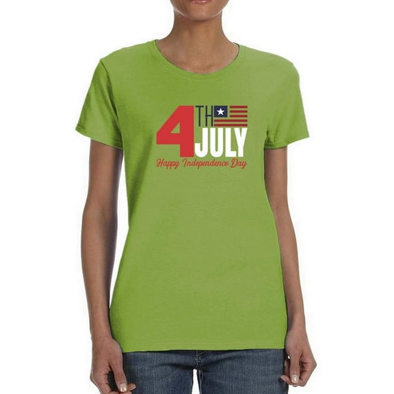 4Th July Stripes Flag T-Shirt Women -Image by Shutterstock, Female Small