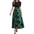thumbnail image 1 of 4Th Of July, T Shirt Dress Casual Floral Wedding Guest High Waist Elegant Classy Flowy Long Dress Womans Pants Navy Dresses For Women Evening Party Dresses Maxi (S, Green) ZMTing, 1 of 3