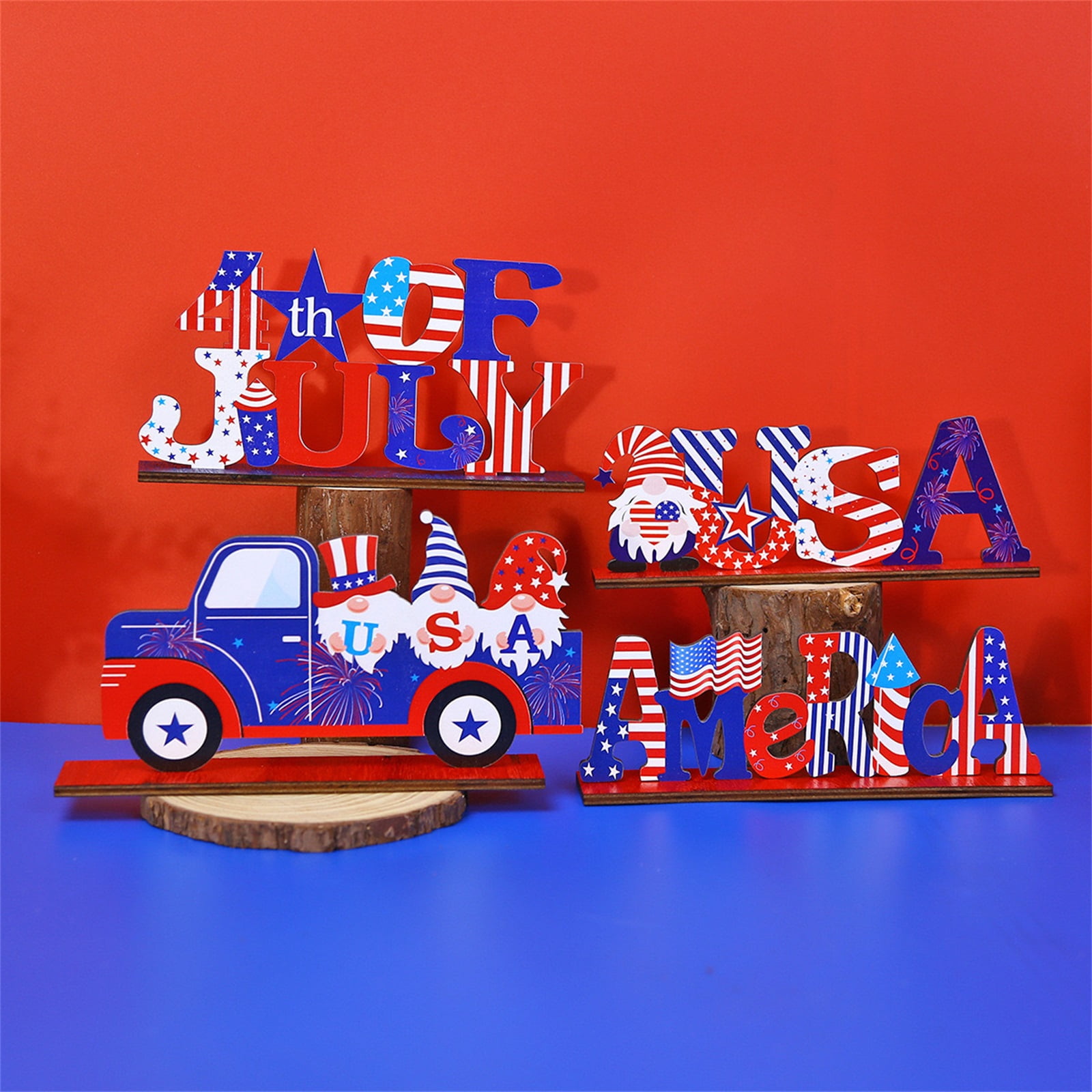 4Th of July Table Decorations, Patriotic Decorations, Usa Flag, 11X3 in ...