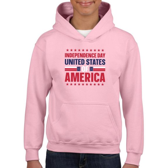 4Th July United States Hoodie Juniors -Image by Shutterstock,  Large