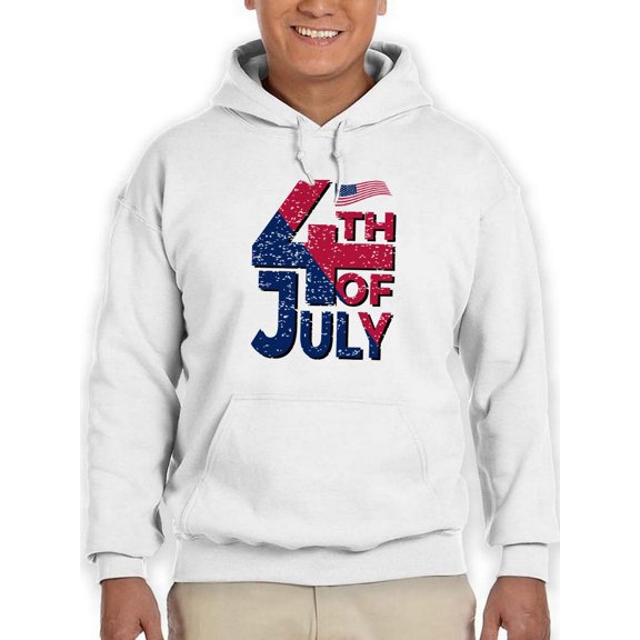 4Th July Usa Independence Day Hoodie Men -Image by Shutterstock, Male 4X-Large