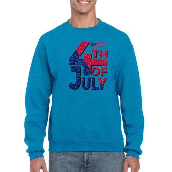 4Th July Usa Independence Day Sweatshirt Men -Image by Shutterstock, Male 3X-Large