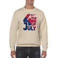 thumbnail image 1 of 4Th July Usa Independence Day Sweatshirt Men -Image by Shutterstock, Male Large, 1 of 4