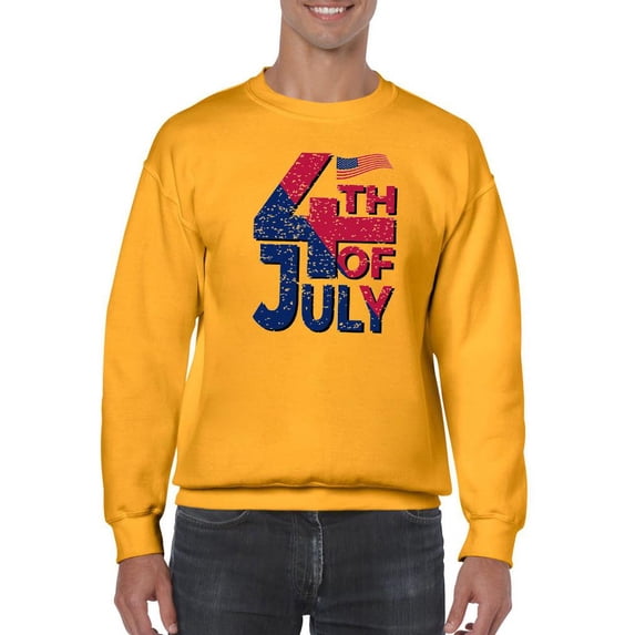 4Th July Usa Independence Day Sweatshirt Men -Image by Shutterstock, Male Medium