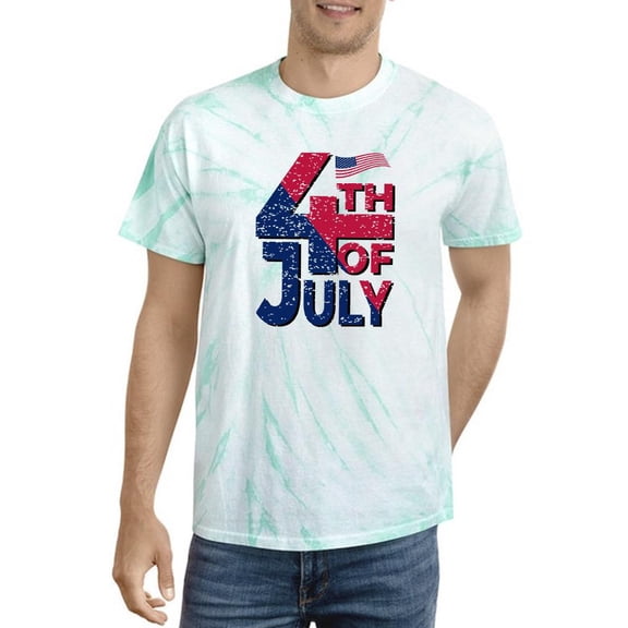 4Th July Usa Independence Day Tie Dye Cyclone Men -Image by Shutterstock, Male Medium