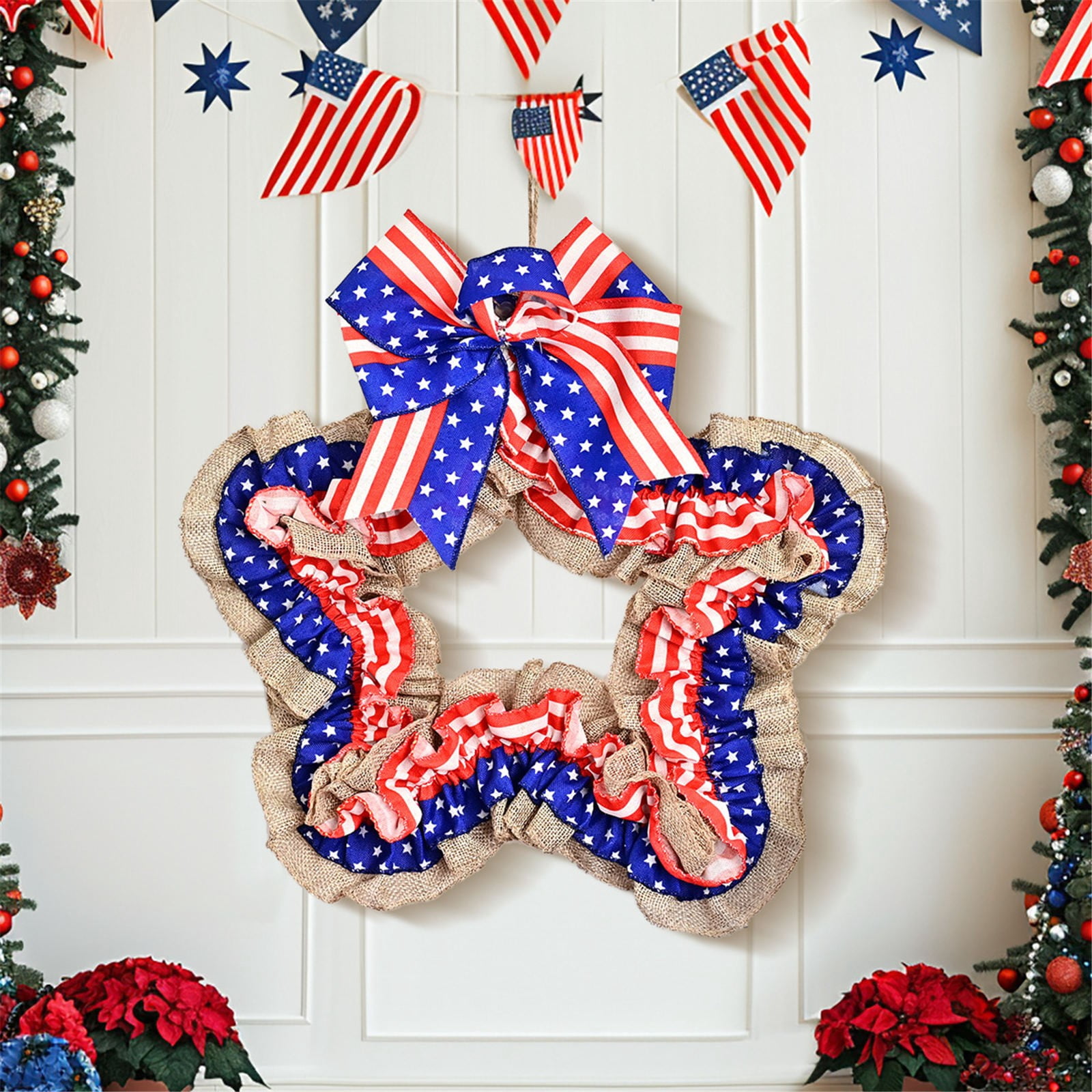 4Th Of July Wreaths For Front Door Patriotic Wreaths Memorial Day ...