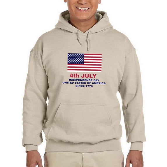 4Th Of July 1776. Hoodie Men -Image by Shutterstock, Male 3X-Large