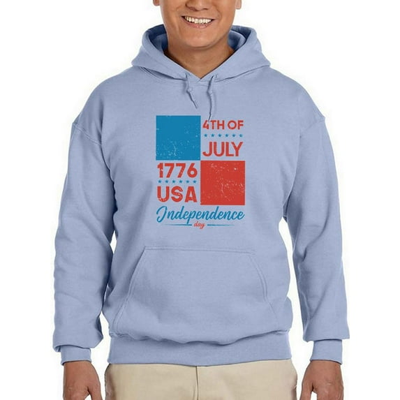 4Th Of July 1776 Hoodie Men -Image by Shutterstock, Male 4X-Large