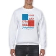 thumbnail image 1 of 4Th Of July 1776 Sweatshirt Men -Image by Shutterstock, Male x-Large, 1 of 4