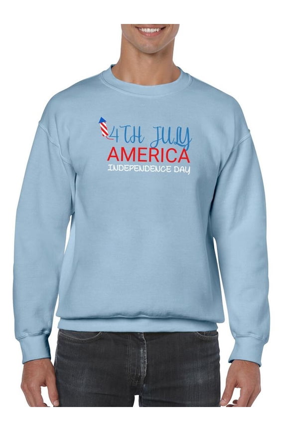4Th Of July America Sweatshirt Men -Image by Shutterstock, Male 3X-Large