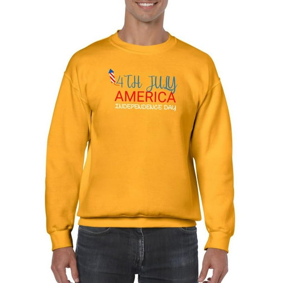 4Th Of July America Sweatshirt Men -Image by Shutterstock, Male XX-Large