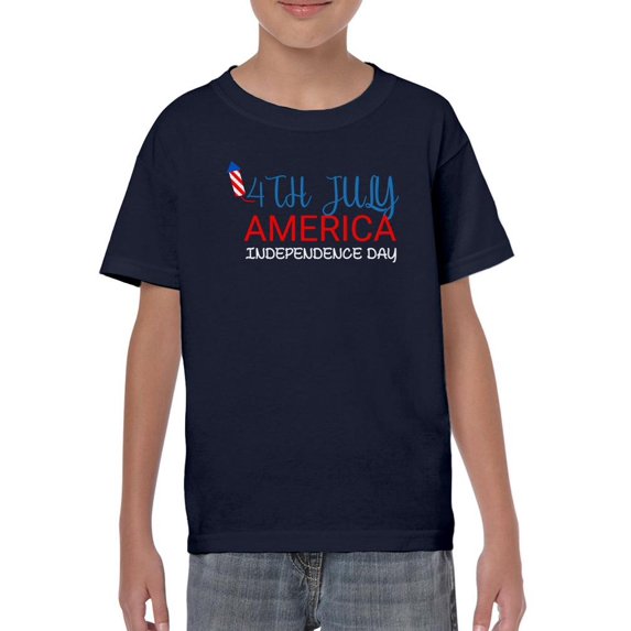4Th Of July America T-Shirt Juniors -Image by Shutterstock, Large