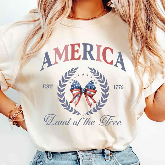 4Th Of July Bows Shirt, Coquette 4Th Of July Shirt, American Flag Shirt, Usa Shirt, Patriotic Shirt, Coquette Bow Shirt
