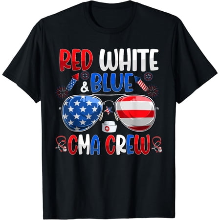 4Th Of July Cma Crew Scrub Tops Medical Assistants T Shirt