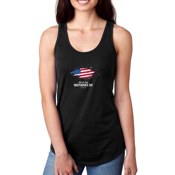 4Th Of July Day Racerback Tank Women -Image by Shutterstock, Female Small