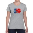 thumbnail image 1 of 4Th Of July Day. Shaped T-Shirt Women -Image by Shutterstock, Female x-Large, 1 of 4