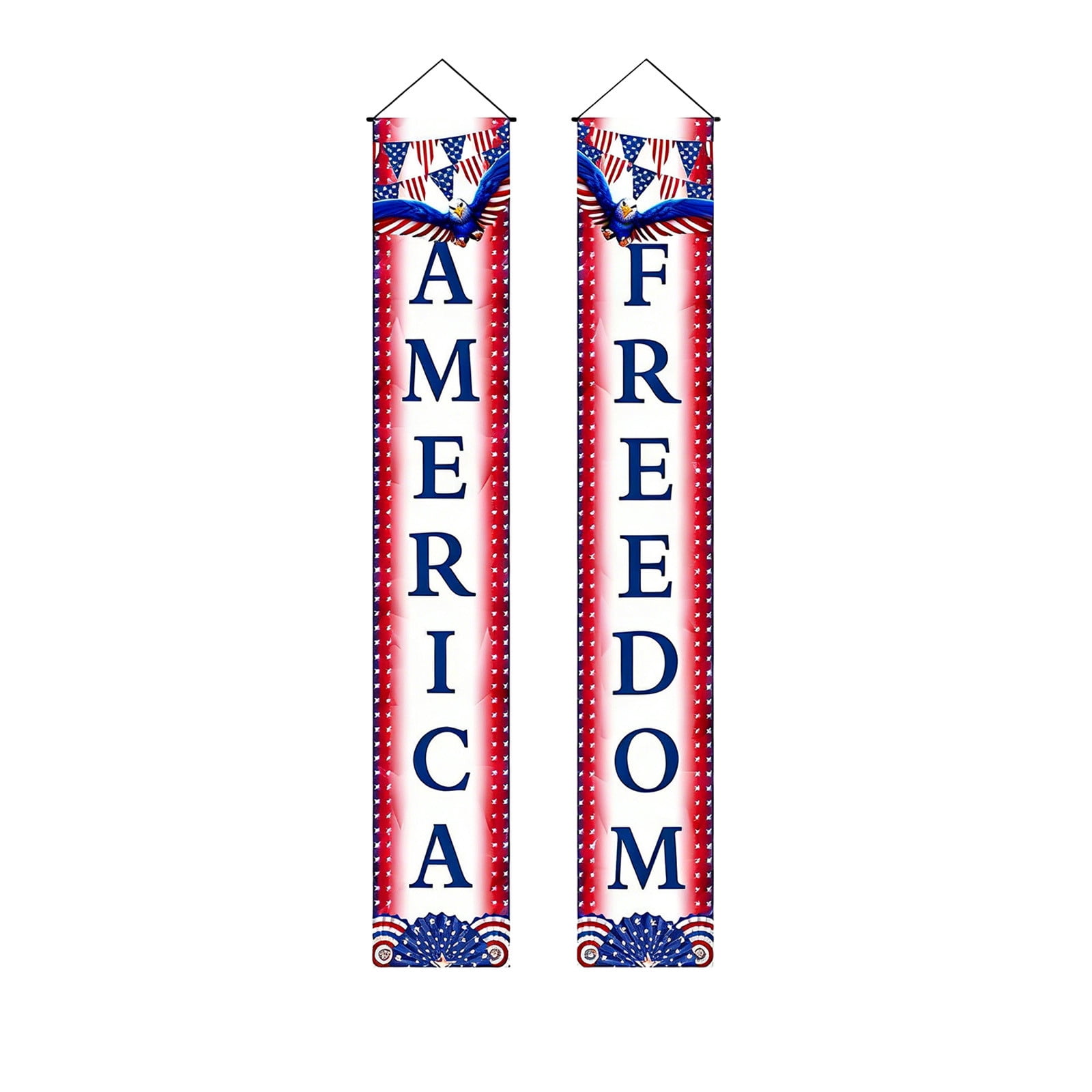 4Th Of July Decorations Patriotic Decor Pre-Assembled Hanging Banners ...
