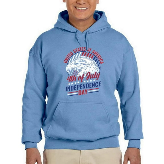 4Th Of July Eagle Hoodie Men -Image by Shutterstock, Male XX-Large