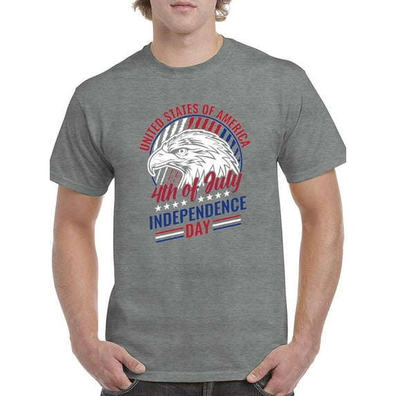 4Th Of July Eagle T-Shirt Men -Image by Shutterstock, Male 3X-Large