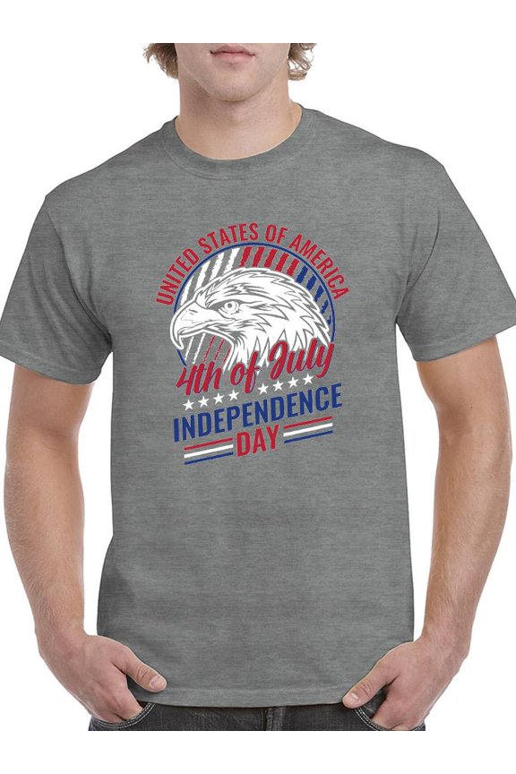 4Th Of July Eagle T-Shirt Men -Image by Shutterstock, Male Large