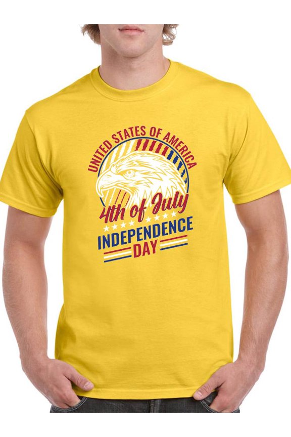 4Th Of July Eagle T-Shirt Men -Image by Shutterstock, Male Medium