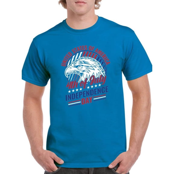 4Th Of July Eagle T-Shirt Men -Image by Shutterstock, Male x-Large