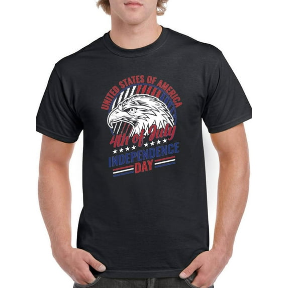 4Th Of July Eagle T-Shirt Men -Image by Shutterstock, Male x-Large