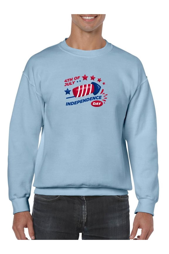 4Th Of July Firework Sweatshirt Men -Image by Shutterstock, Male Large