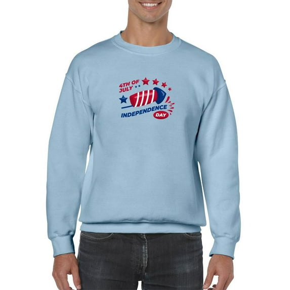 4Th Of July Firework Sweatshirt Men -Image by Shutterstock, Male Small