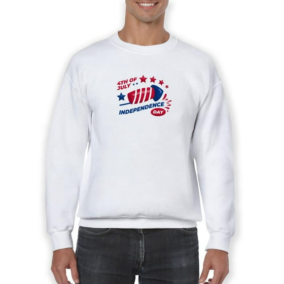 4Th Of July Firework Sweatshirt Men -Image by Shutterstock, Male XX-Large
