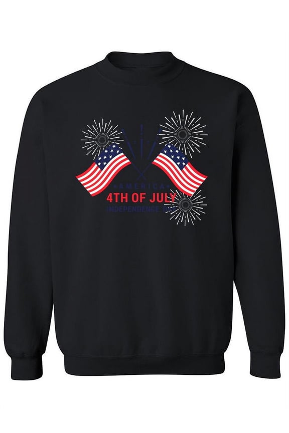 4Th Of July Fireworks Graphic Sweatshirt Women -Image by Shutterstock, Female x-Large