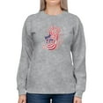 thumbnail image 1 of 4Th Of July Flag Spray Sweatshirt Women -Image by Shutterstock, Female Large, 1 of 4