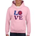 thumbnail image 1 of 4Th Of July Flower Art Hoodie Juniors -Image by Shutterstock,  Large, 1 of 4