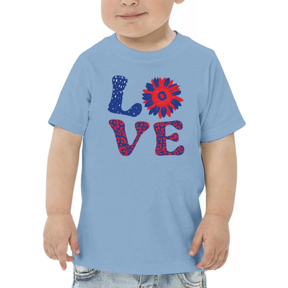 4Th Of July Flower Art T-Shirt Toddler -Image by Shutterstock,  2 Toddler