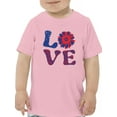 thumbnail image 1 of 4Th Of July Flower Art T-Shirt Toddler -Image by Shutterstock,  4 Toddler, 1 of 4