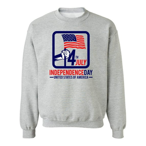 4Th Of July Freedom Flag Sweatshirt Men -Image by Shutterstock, Male Small