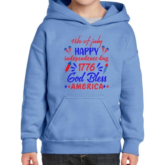 4Th Of July Happy Hoodie Juniors -Image by Shutterstock, Small