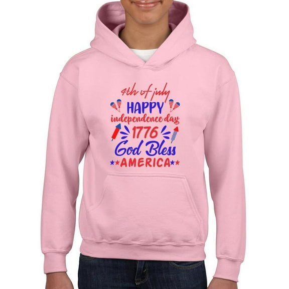 4Th Of July Happy Hoodie Juniors -Image by Shutterstock,  Small