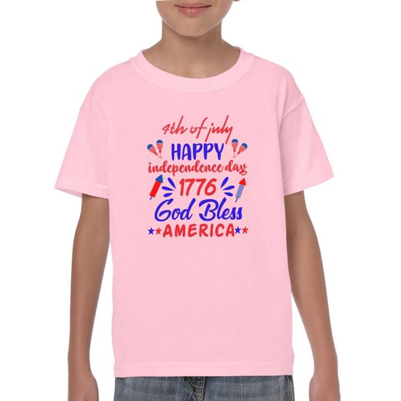4Th Of July Happy T-Shirt Juniors -Image by Shutterstock, Small