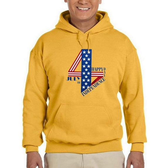 4Th Of July, Independence Hoodie Men -Image by Shutterstock, Male Small