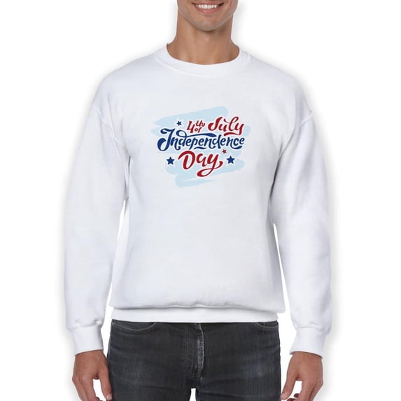 4Th Of July Independence Sweatshirt Men -Image by Shutterstock, Male Large