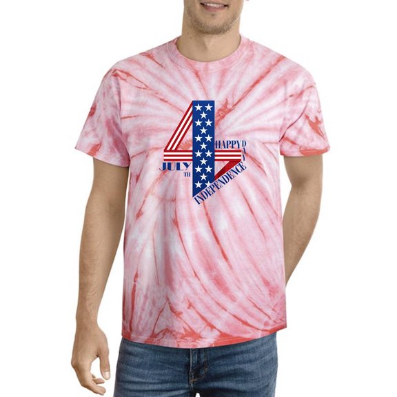 4Th Of July, Independence Tie Dye Cyclone Men -Image by Shutterstock, Male Large
