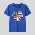 thumbnail image 1 of 4Th Of July New Shirt For Girls Boys Trendy Independence Day Flag Graphic Shirts Casual Short Sleeve Round Neck Cotton Tee Blue 9-10 Years, 1 of 5