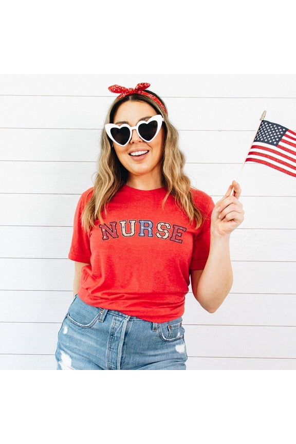4Th Of July Nurse T-Shirt - Cute July 4Th Independence Day Stars Er Ed Picu Nicu Icu Rn Shirt, Womens Fourth Of July Tshirt Nurse Tee