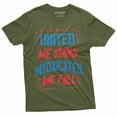 thumbnail image 1 of 4Th Of July Partying Drinking Shirt United Intoxicated Funny Tee (Large Military Green), 1 of 6