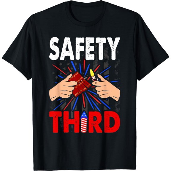 4Th Of July Patriotic Fireworks Safety Third T-Shirt