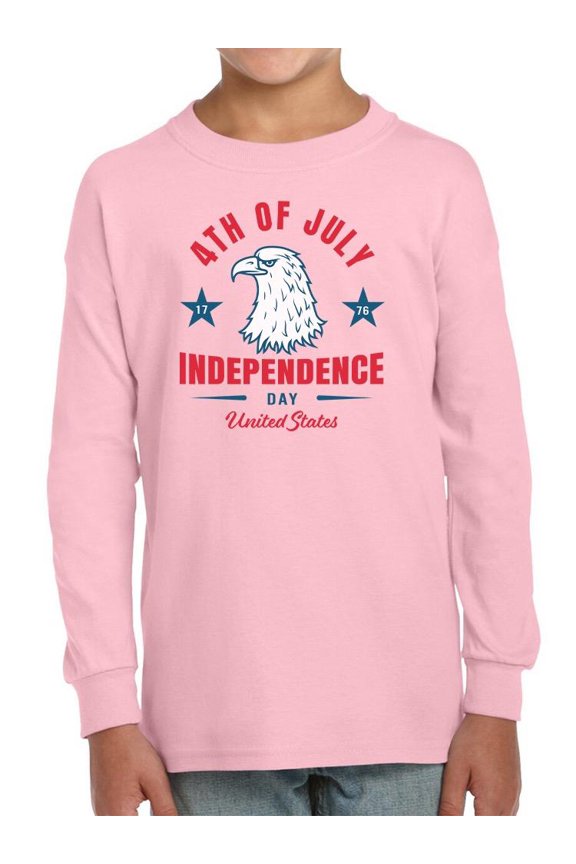 4Th Of July Proud Eagle Long Sleeve Toddler -Image by Shutterstock,  3 Toddler