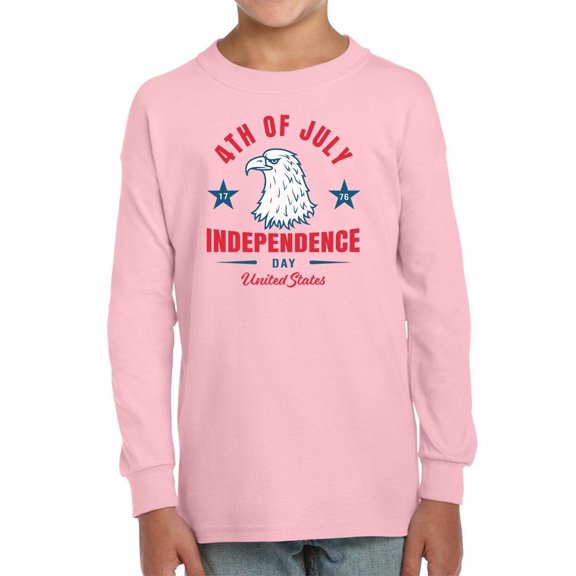 4Th Of July Proud Eagle Long Sleeve Toddler -Image by Shutterstock,  4 Toddler