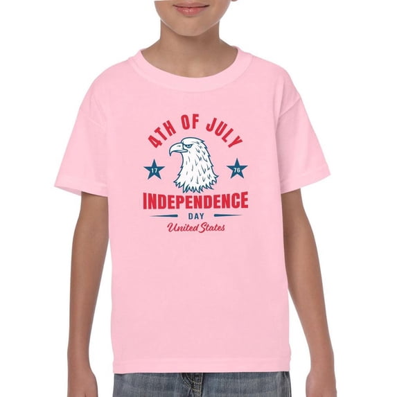 4Th Of July Proud Eagle T-Shirt Juniors -Image by Shutterstock, x-Small