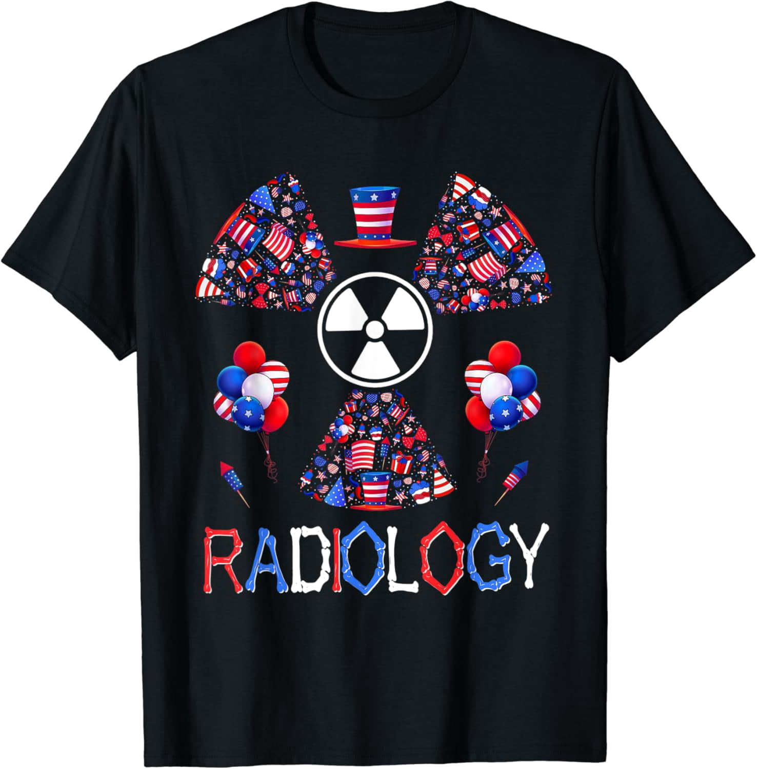 4Th Of July Radiology Patriotic American Radiology Tech T-Shirt Unisex ...